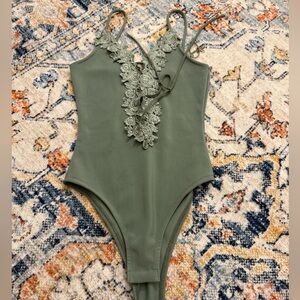 Olive Green Bodysuit